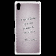 Coque Personnalisée Sony Xpéria Z5 Brave Rose Citation Oscar Wilde