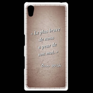 Coque Personnalisée Sony Xpéria Z5 Brave Rouge Citation Oscar Wilde