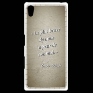 Coque Personnalisée Sony Xpéria Z5 Brave Sepia Citation Oscar Wilde