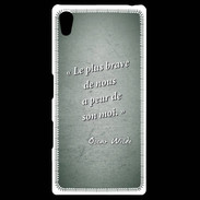 Coque Personnalisée Sony Xpéria Z5 Brave Vert Citation Oscar Wilde