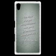 Coque Personnalisée Sony Xpéria Z5 Chose vraie Vert Citation Oscar Wilde