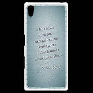 Coque Personnalisée Sony Xpéria Z5 Chose vraie Turquoise Citation Oscar Wilde
