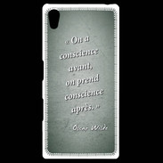 Coque Personnalisée Sony Xpéria Z5 Conscience Vert Citation Oscar Wilde