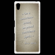 Coque Personnalisée Sony Xpéria Z5 Conscience Sepia Citation Oscar Wilde