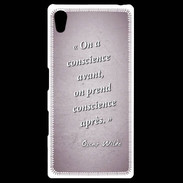 Coque Personnalisée Sony Xpéria Z5 Conscience Rose Citation Oscar Wilde