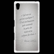 Coque Personnalisée Sony Xpéria Z5 Cynique Gris Citation Oscar Wilde