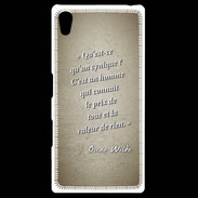 Coque Personnalisée Sony Xpéria Z5 Cynique Sepia Citation Oscar Wilde