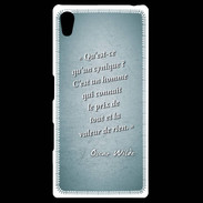 Coque Personnalisée Sony Xpéria Z5 Cynique Turquoise Citation Oscar Wilde
