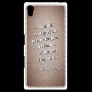Coque Personnalisée Sony Xpéria Z5 Fatalité Rouge Citation Oscar Wilde