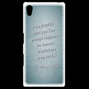 Coque Personnalisée Sony Xpéria Z5 Fatalité Turquoise Citation Oscar Wilde