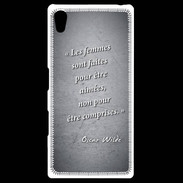 Coque Personnalisée Sony Xpéria Z5 Femmes comprises Noir Citation Oscar Wilde