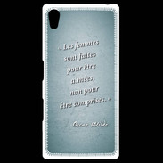 Coque Personnalisée Sony Xpéria Z5 Femmes comprises Turquoise Citation Oscar Wilde