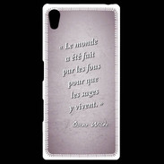 Coque Personnalisée Sony Xpéria Z5 Fous sages Rose Citation Oscar Wilde