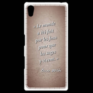 Coque Personnalisée Sony Xpéria Z5 Fous sages Rouge Citation Oscar Wilde