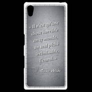 Coque Personnalisée Sony Xpéria Z5 Horrible ennui Noir Citation Oscar Wilde