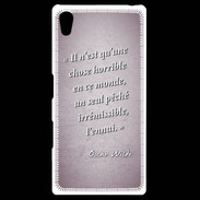 Coque Personnalisée Sony Xpéria Z5 Horrible ennui Rose Citation Oscar Wilde