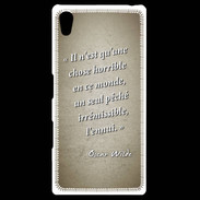 Coque Personnalisée Sony Xpéria Z5 Horrible ennui Sepia Citation Oscar Wilde