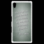 Coque Personnalisée Sony Xpéria Z5 Horrible ennui Vert Citation Oscar Wilde