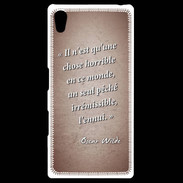 Coque Personnalisée Sony Xpéria Z5 Horrible ennui Rouge Citation Oscar Wilde