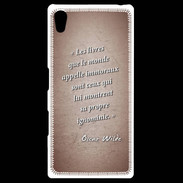 Coque Personnalisée Sony Xpéria Z5 Les livres Rouge Citation Oscar Wilde