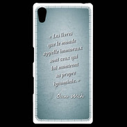 Coque Personnalisée Sony Xpéria Z5 Les livres Turquoise Citation Oscar Wilde