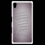 Coque Personnalisée Sony Xpéria Z5 Les livres Violet Citation Oscar Wilde