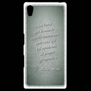 Coque Personnalisée Sony Xpéria Z5 Les livres Vert Citation Oscar Wilde