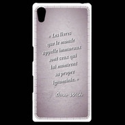 Coque Personnalisée Sony Xpéria Z5 Les livres Rose Citation Oscar Wilde