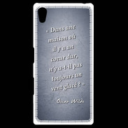 Coque Personnalisée Sony Xpéria Z5 Maison coeur Bleu Citation Oscar Wilde