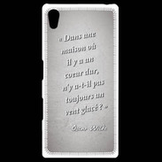 Coque Personnalisée Sony Xpéria Z5 Maison coeur Gris Citation Oscar Wilde