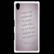 Coque Personnalisée Sony Xpéria Z5 Maison coeur Rose Citation Oscar Wilde