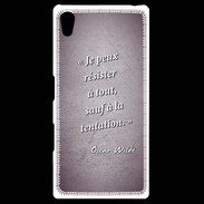 Coque Personnalisée Sony Xpéria Z5 Résister Violet Citation Oscar Wilde
