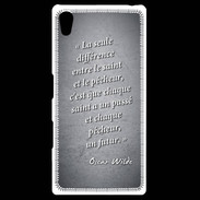 Coque Personnalisée Sony Xpéria Z5 Saint pêcheur Noir Citation Oscar Wilde