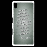 Coque Personnalisée Sony Xpéria Z5 Saint pêcheur Vert Citation Oscar Wilde