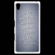 Coque Personnalisée Sony Xpéria Z5 Vie art Bleu Citation Oscar Wilde