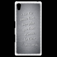 Coque Personnalisée Sony Xpéria Z5 Vie art Noir Citation Oscar Wilde