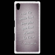 Coque Personnalisée Sony Xpéria Z5 Vie art Violet Citation Oscar Wilde