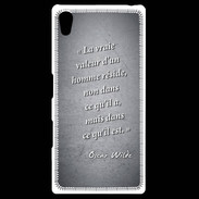 Coque Personnalisée Sony Xpéria Z5 Vraie valeur Noir Citation Oscar Wilde