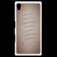 Coque Personnalisée Sony Xpéria Z5 Vraie valeur Rouge Citation Oscar Wilde