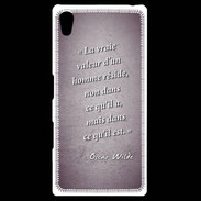 Coque Personnalisée Sony Xpéria Z5 Vraie valeur Violet Citation Oscar Wilde