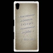 Coque Personnalisée Sony Xpéria Z5 Jeuness folie Sepia Citation Oscar Wilde