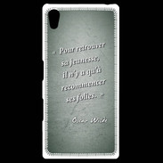 Coque Personnalisée Sony Xpéria Z5 Jeuness folie Vert Citation Oscar Wilde