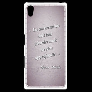 Coque Personnalisée Sony Xpéria Z5 La conversation Rose Citation Oscar Wilde