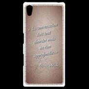 Coque Personnalisée Sony Xpéria Z5 La conversation Rouge Citation Oscar Wilde