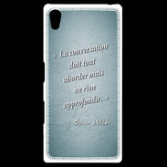 Coque Personnalisée Sony Xpéria Z5 La conversation Turquoise Citation Oscar Wilde