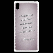 Coque Personnalisée Sony Xpéria Z5 La musique Rose Citation Oscar Wilde