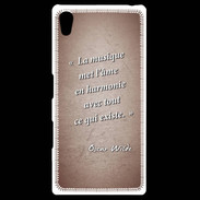 Coque Personnalisée Sony Xpéria Z5 La musique Rouge Citation Oscar Wilde