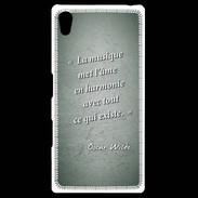 Coque Personnalisée Sony Xpéria Z5 La musique Vert Citation Oscar Wilde