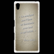 Coque Personnalisée Sony Xpéria Z5 La musique Sepia Citation Oscar Wilde