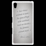 Coque Personnalisée Sony Xpéria Z5 Les vieux Gris Citation Oscar Wilde